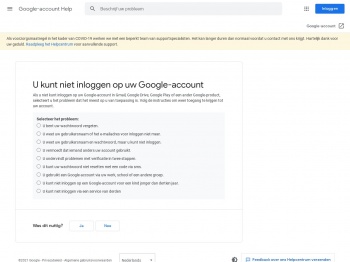 U kunt niet inloggen op uw Google-account - Google Support