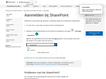 Aanmelden bij SharePoint - SharePoint - Microsoft Support