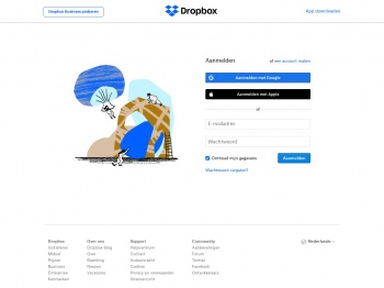 Aanmelden - Dropbox