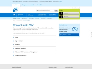 Contact met UWV | UWV | Particulieren
