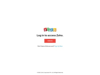 Sign in to your Zoho Account