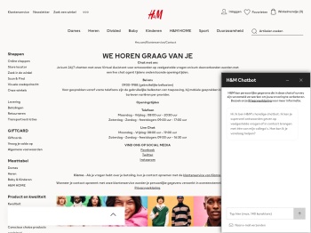 Neem contact met ons op | H&M Nederland Klantenservice ...