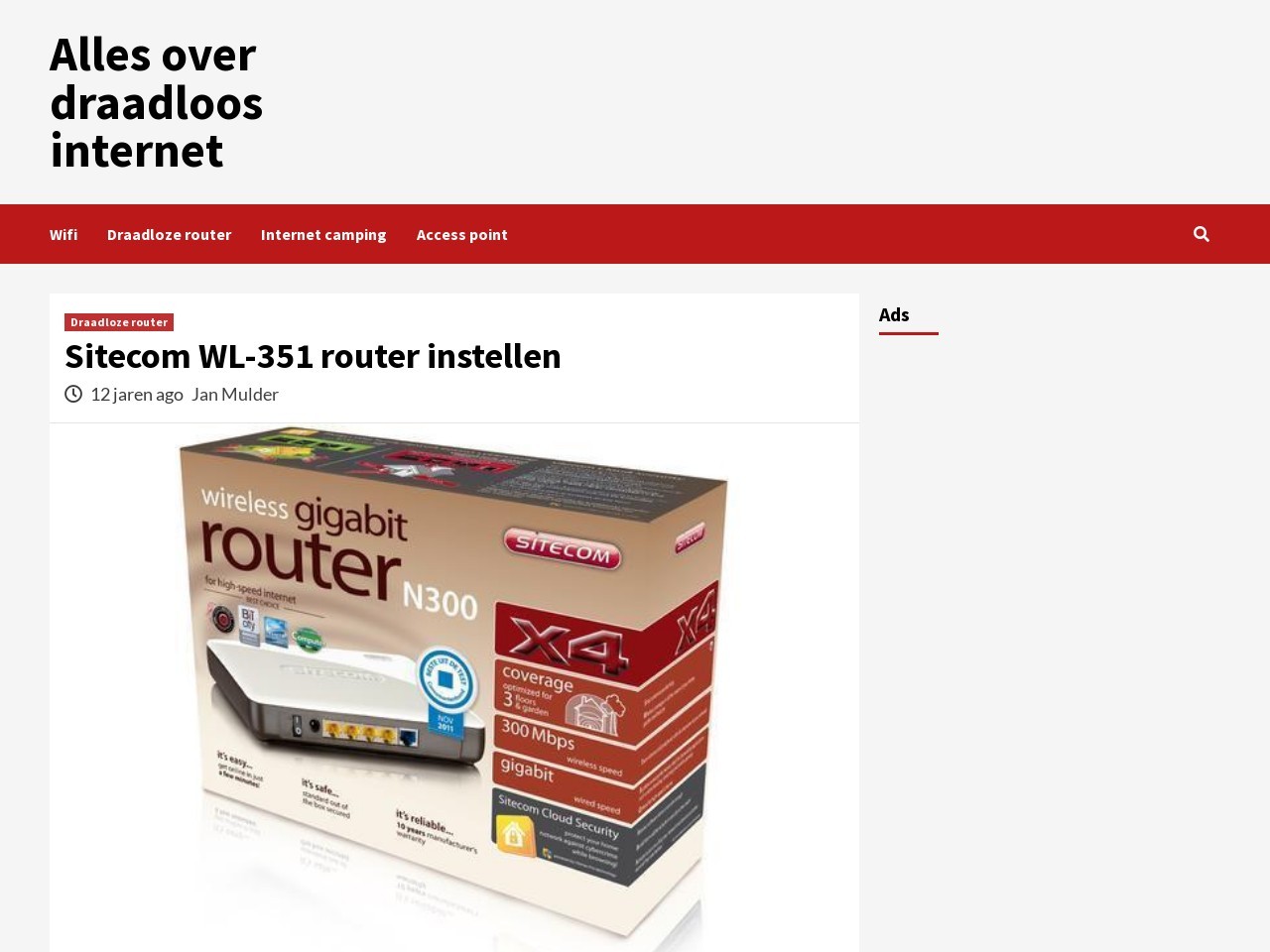 Sitecom WL-351 router instellen - Alles over draadloos internet