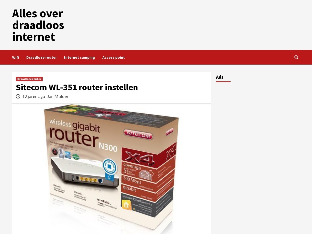 Sitecom WL-351 router instellen - Alles over draadloos internet
