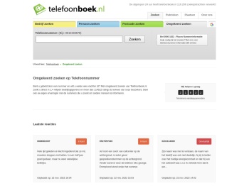 Omgekeerd zoeken op telefoonnummer | Telefoonboek.nl