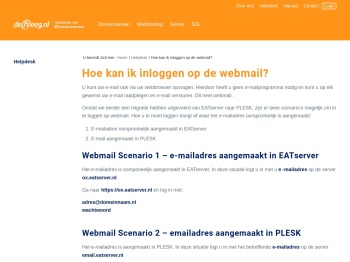 Hoe kan ik inloggen op de webmail? - deHeeg.nl